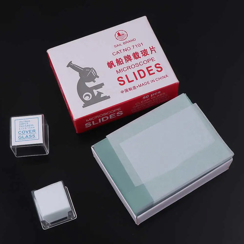 Blank Transparent Slides Reusable Specimen Microscope Slides Optical Microscope Cover Glass Glass Slips