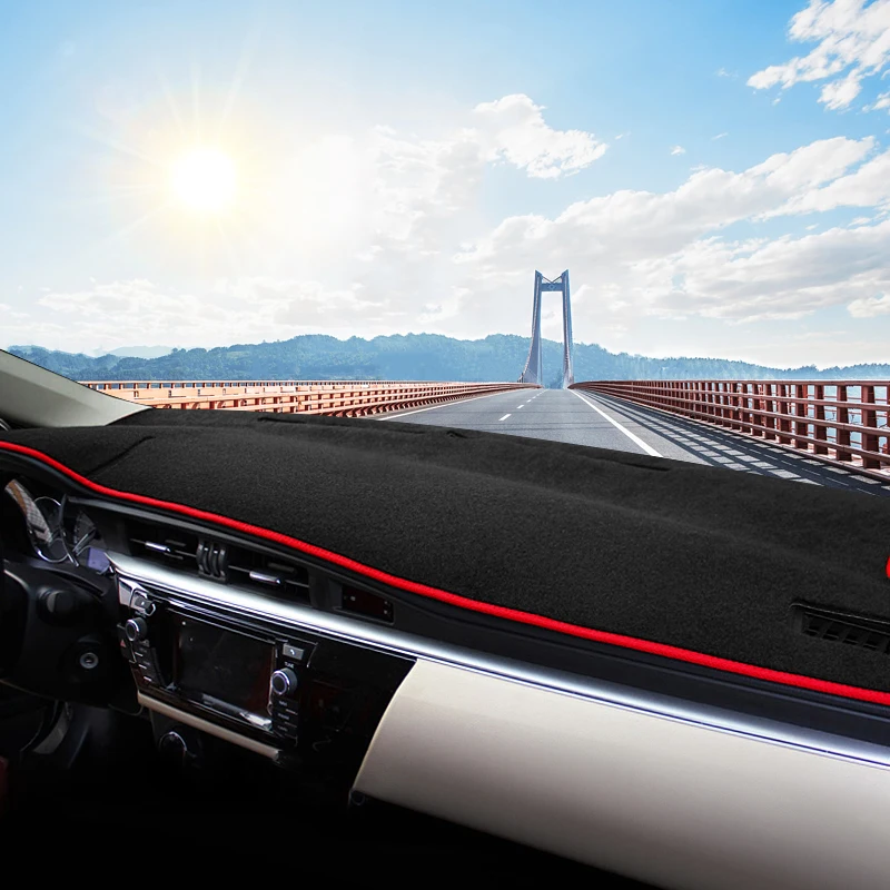 لتويوتا كورولا E180 2014 2015 2016 2017 2018 لوحة سيارة الشمس الظل غطاء أداة مكتب عدم الانزلاق وسادة الملحقات