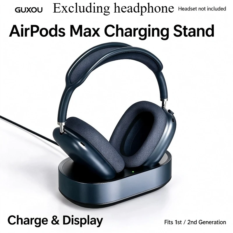 Magnetic Charging Base for AirPods Max 1/2  Customized ABS Material Over-ear Headphones Decoration Earphone Storage Accessories