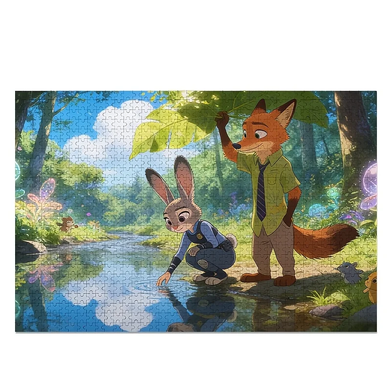 1000 ชิ้น จิ๊กซอว์โปสเตอร์ดิสนีย์ ซูโทเปีย จูดี้ และ นิค ไวลด์ - กิจกรรมสนุกๆ สำหรับครอบครัว, ภาพยนตร์, เกมวันเกิด, ของตกแต่งห้อง