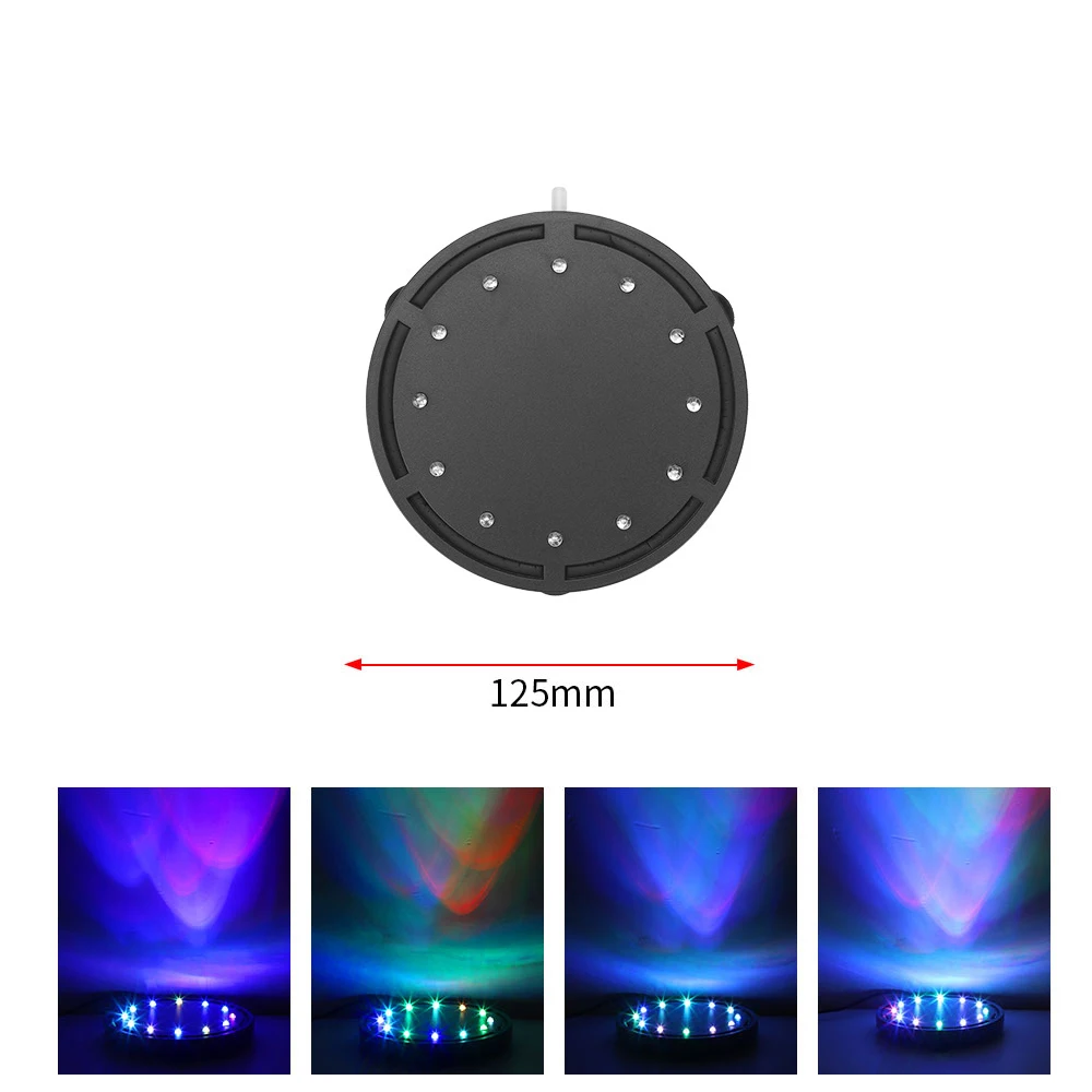 12LEDs حوض السمك الأكسجين فقاعة أضواء ملونة غاطسة مصباح IP68 مصباح مقاوم للماء لتزيين خزان الأسماك
