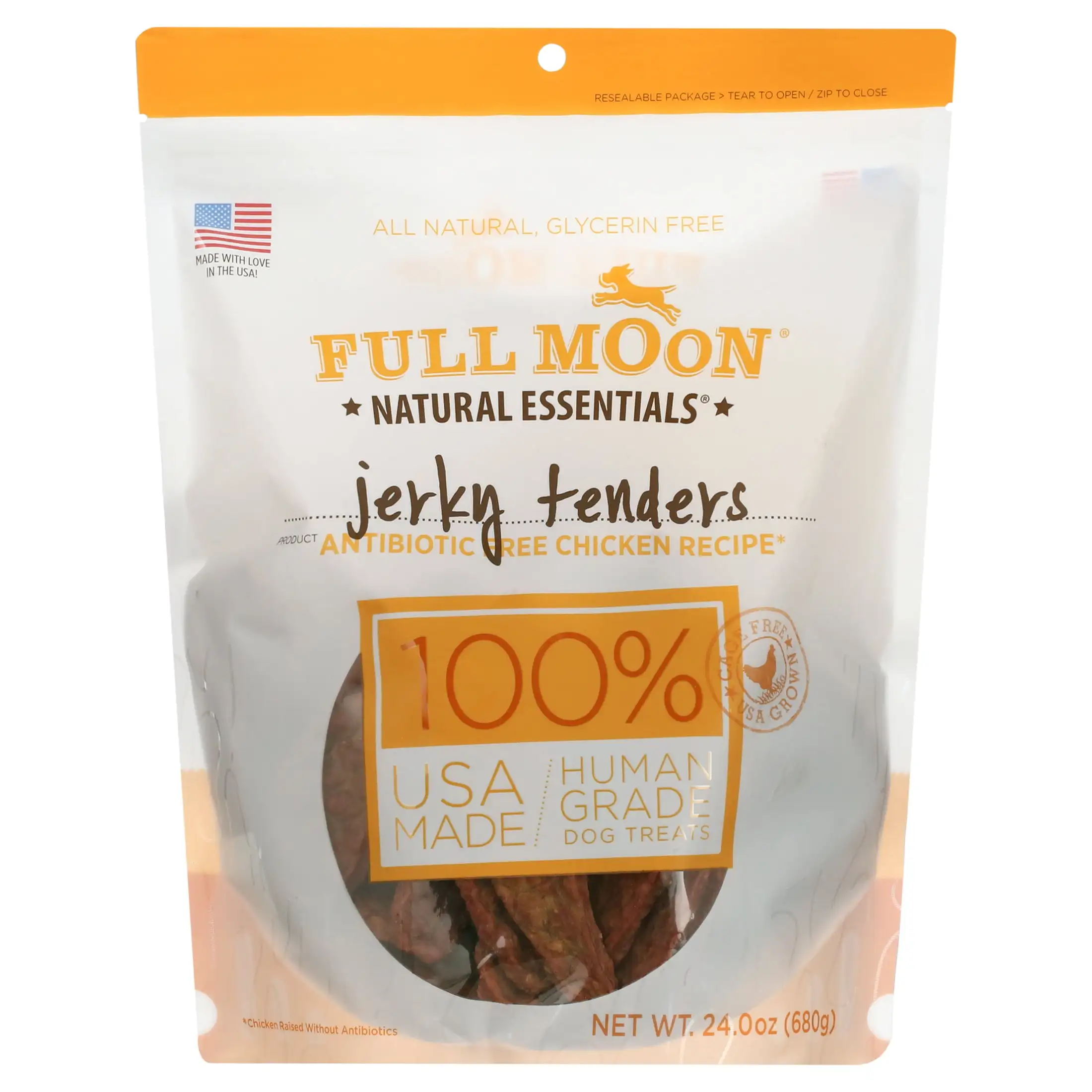 

All Natural Human Grade Dog Treats, Essential Chicken Jerky Tenders, 24 Ounce