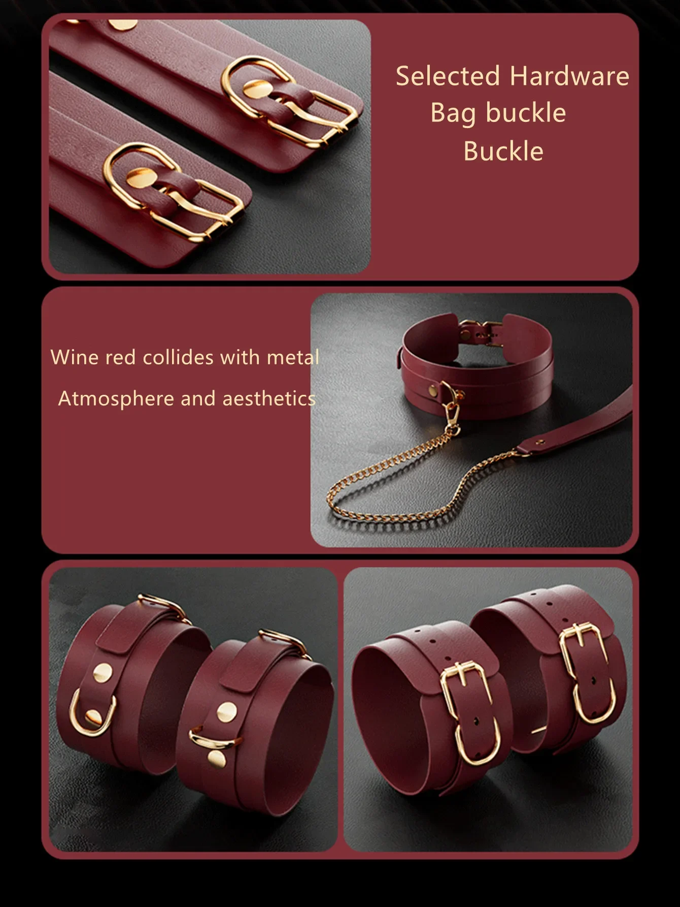 ألعاب BDSM الغريبة المثيرة، مجموعة حقائب ربط وتجليد مثيرة من الجلد القطيفة، نكت، السياط، مقابس المؤخرة، ألعاب نسائية، مقاطع الحلمة، الاباحية #4