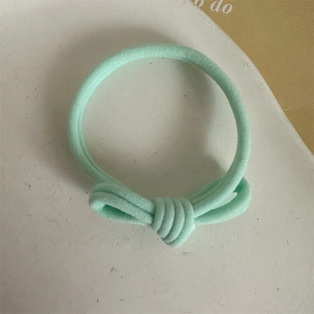 1Pc Cute Bow Hair Ties Ropes Colorful Elastic Seamless Ponytail Holder Rubber Band For Women Girls Hairwear Accessories