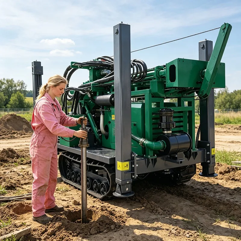 Crawler Pneumatic Water Well Drill Rig 200m Deep Air Boring Machine For Sustainable Agriculture Water Resource Management