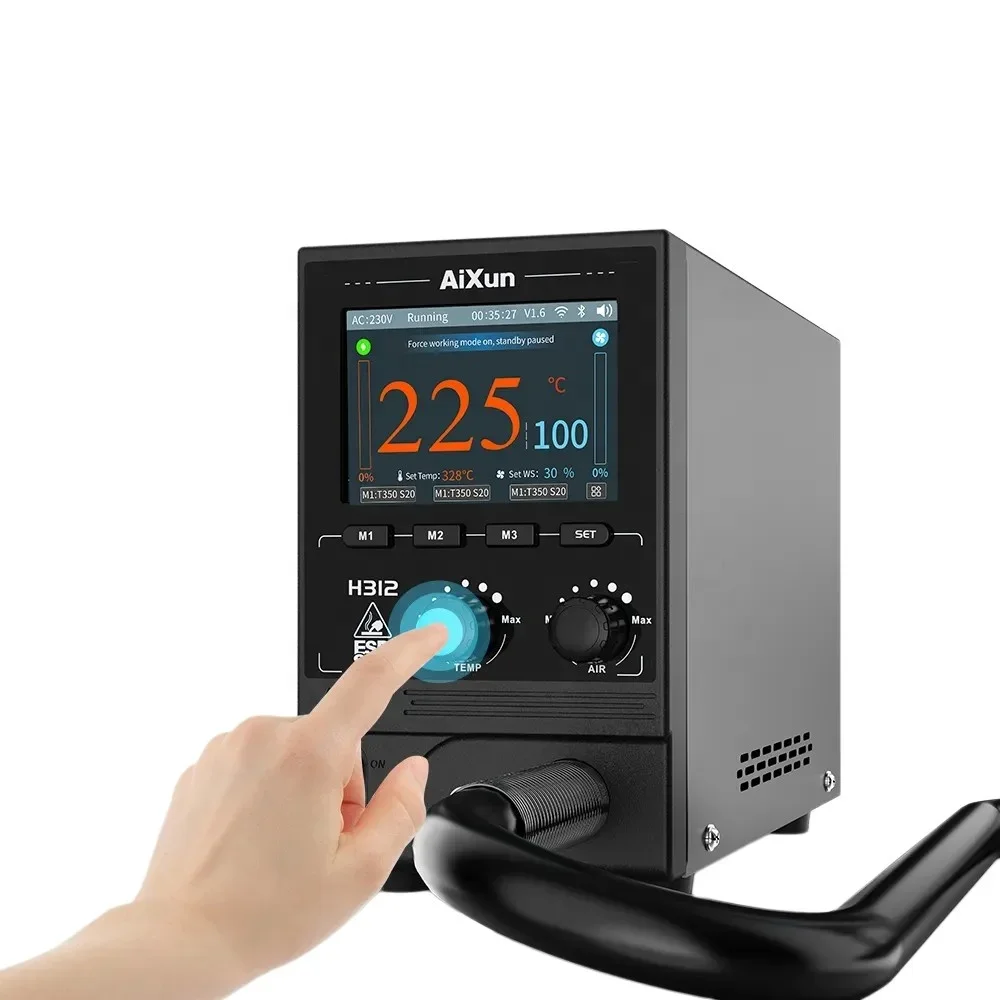 H312 Hot Air Desoldering Station Three Working Modes One-key Switch Connector Chip Desoldering PCB Maintenance