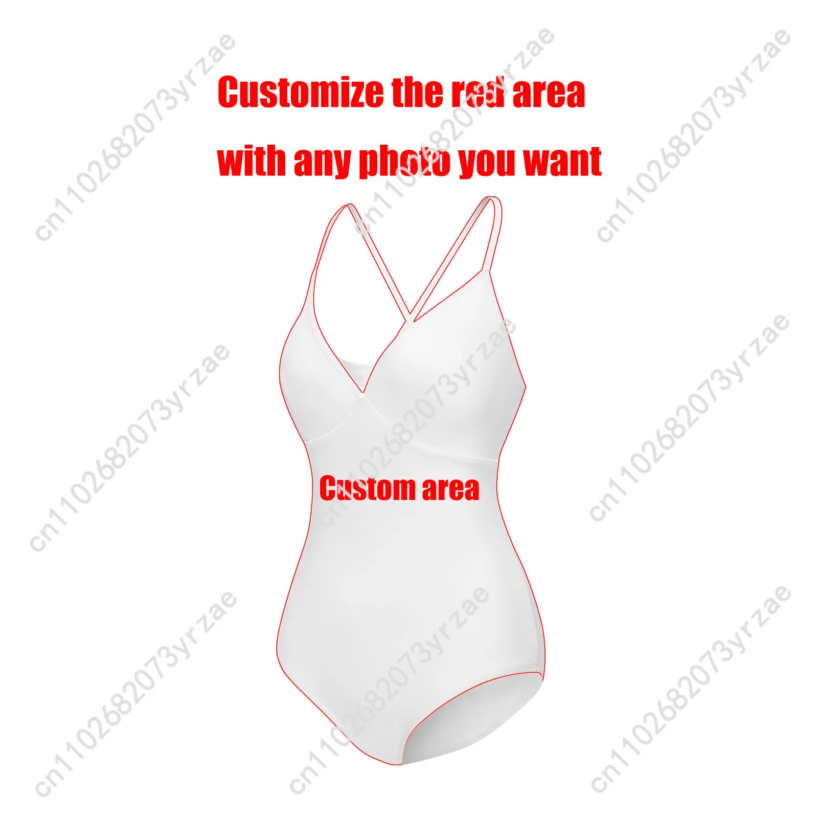 The White Stripes V-neck Halter Back Swimsuit Womens Personalized Bikini Pool Party Beach Sexy Swimwear Customize Bathing Suits