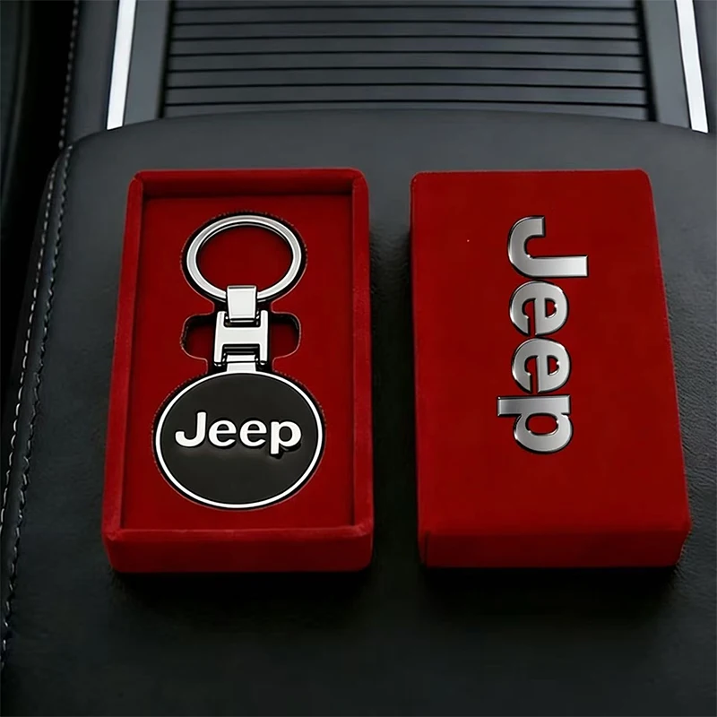 Llavero con insignia de Jeep de Metal 3D, emblema, accesorios de coche para Jeep Renegade Wrangler Gladiator Grand Cherokee Compass Patriot