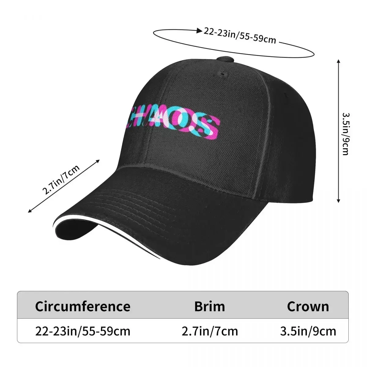 Chaos Cap Fashion Casual Baseball Caps Adjustable Hat Hip Hop Summer Unisex Baseball Hats Customizable polychromatic