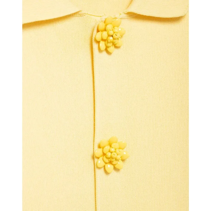 Frauen Blume Dekoration Taste Strickjacke Kleidung Frühling Casual Elastische Stricken Mantel Gestrickte Flusen Strickjacke Weiblichen Mantel