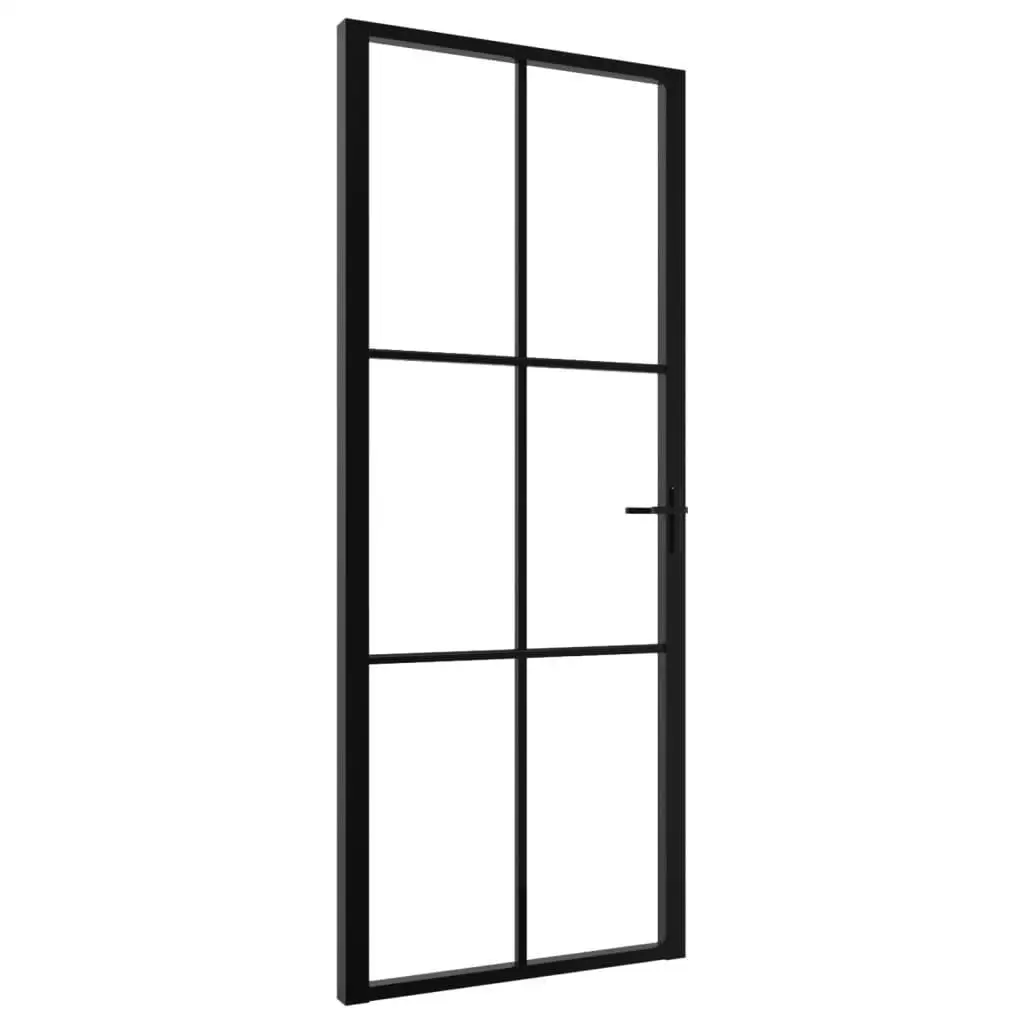 Puerta Interior ESG Vidrio y Aluminio 32.7x79.3 Negro