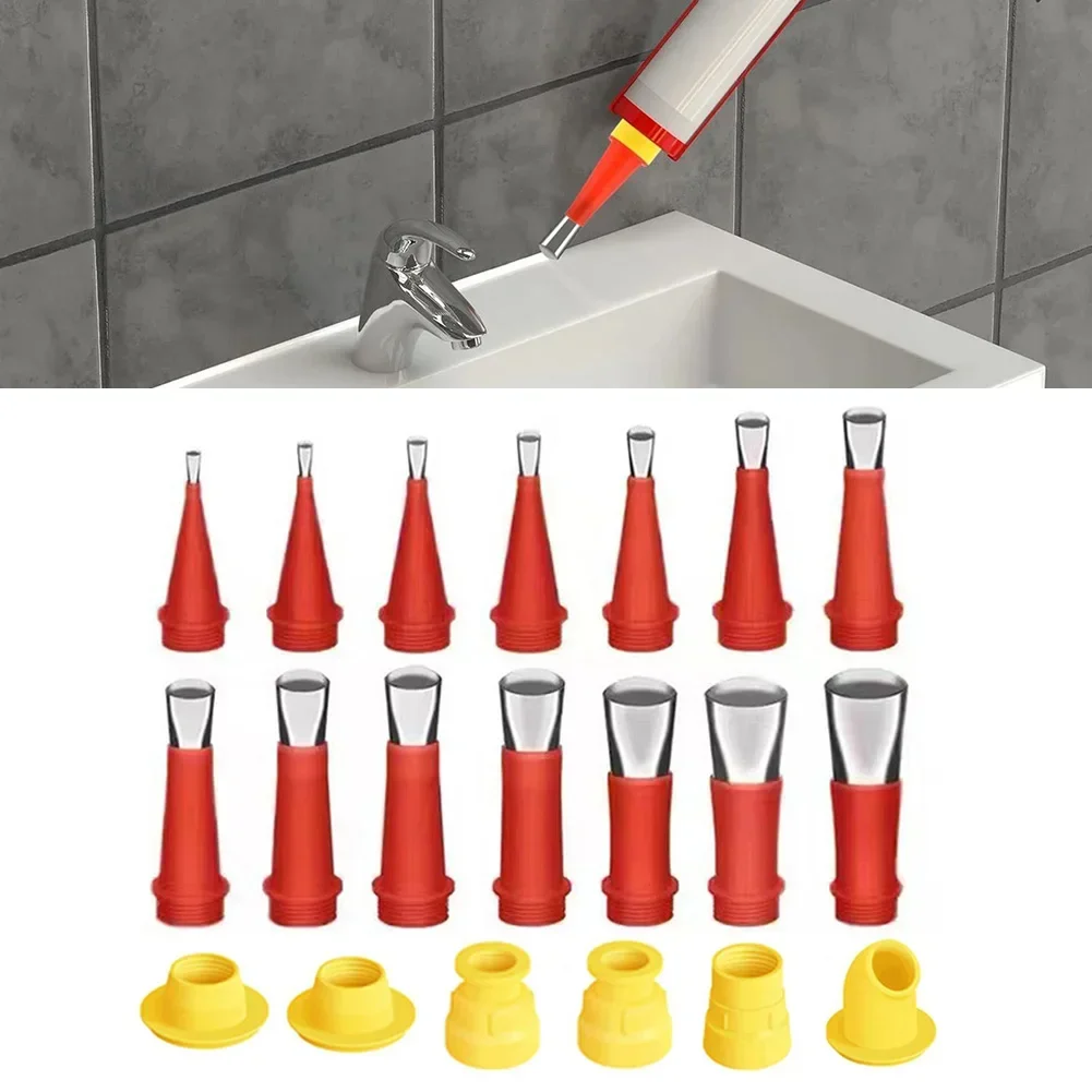 Universal Integrated Rubber Nozzle Tool Kit Reusable Sealing Caulking Nozzle Coating Reusable Rubber Nozzle Tool Kit