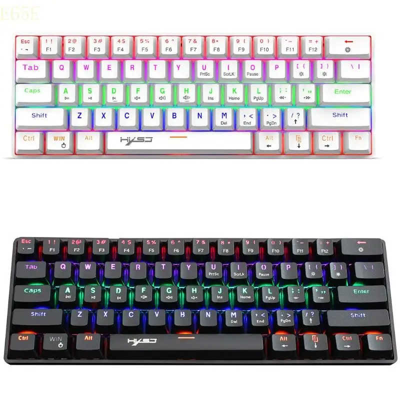 E65E Compact Mechanical Keyboard Impermeable Mini Compact 61 para Key Gaming Keyb
