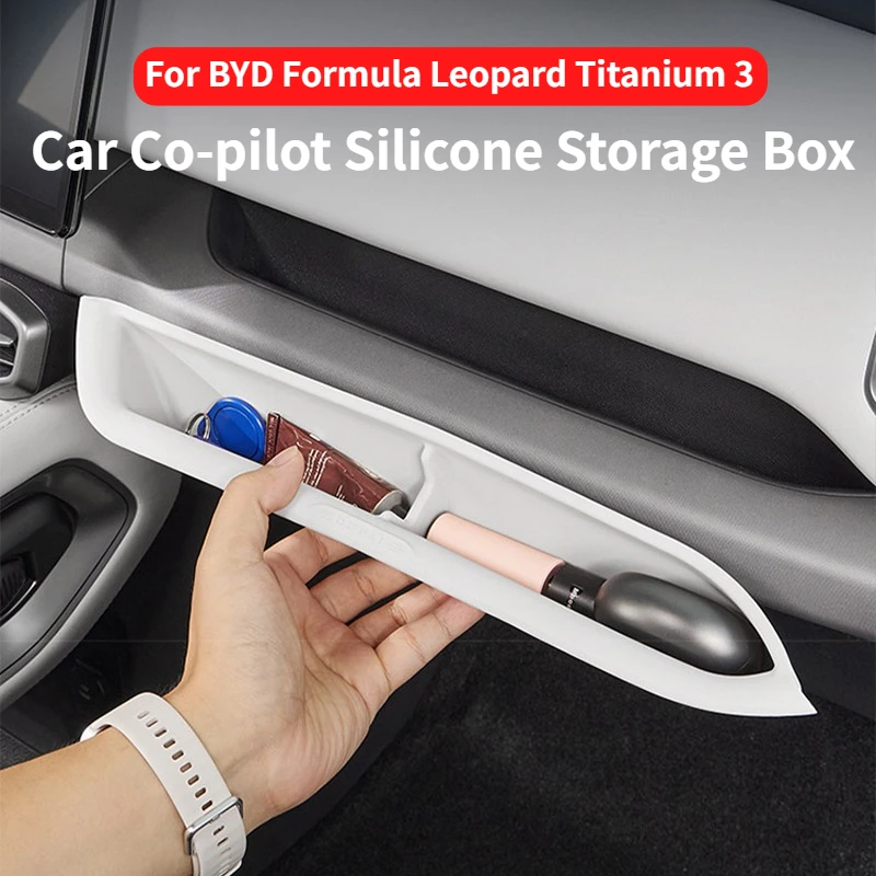 

For BYD Formula Leopard Titanium 3 Car Passenger Seat Silicone Storage Box Dashboard Storage Pad Interior Modification Accessory