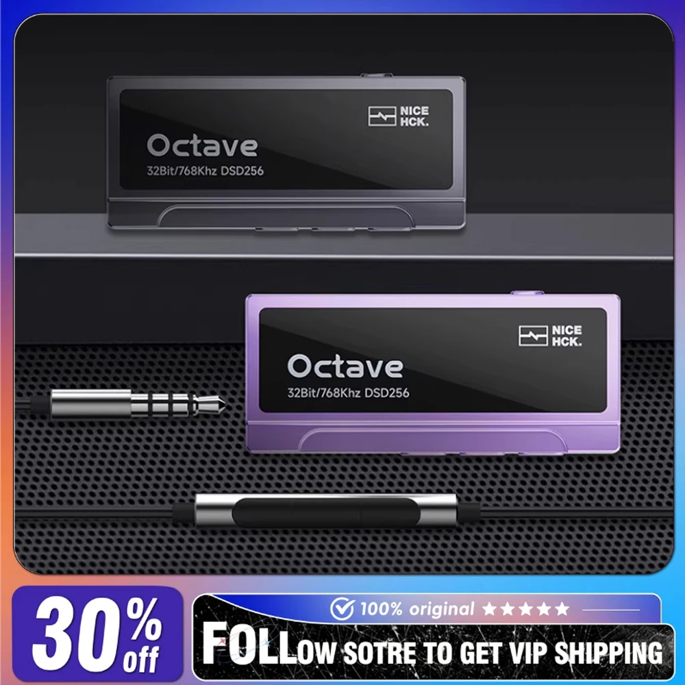 

NICEHCK Octave Flagship-level Decoder Headphone Amplifier Portable ES9039Q2M Noise Reduction Personalize Sound Effects Decoder