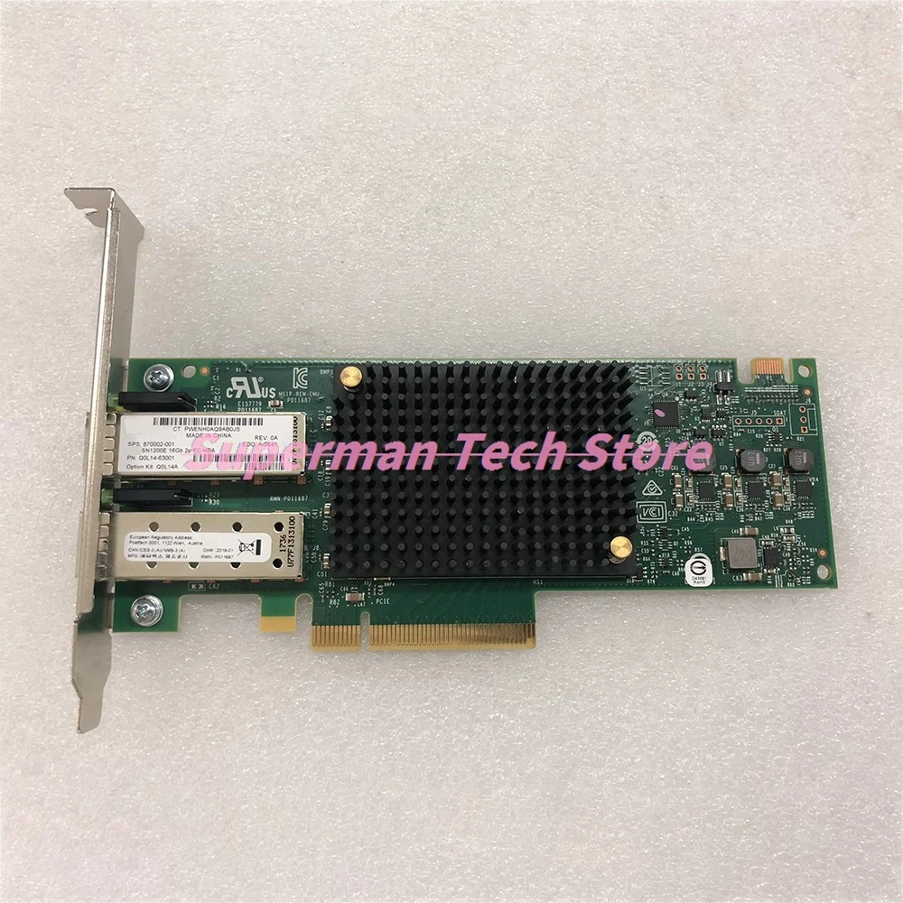 Q0L14A Dual 16G Fiber Channel Card 870002-001 SN1200E HBA Card LPE31002