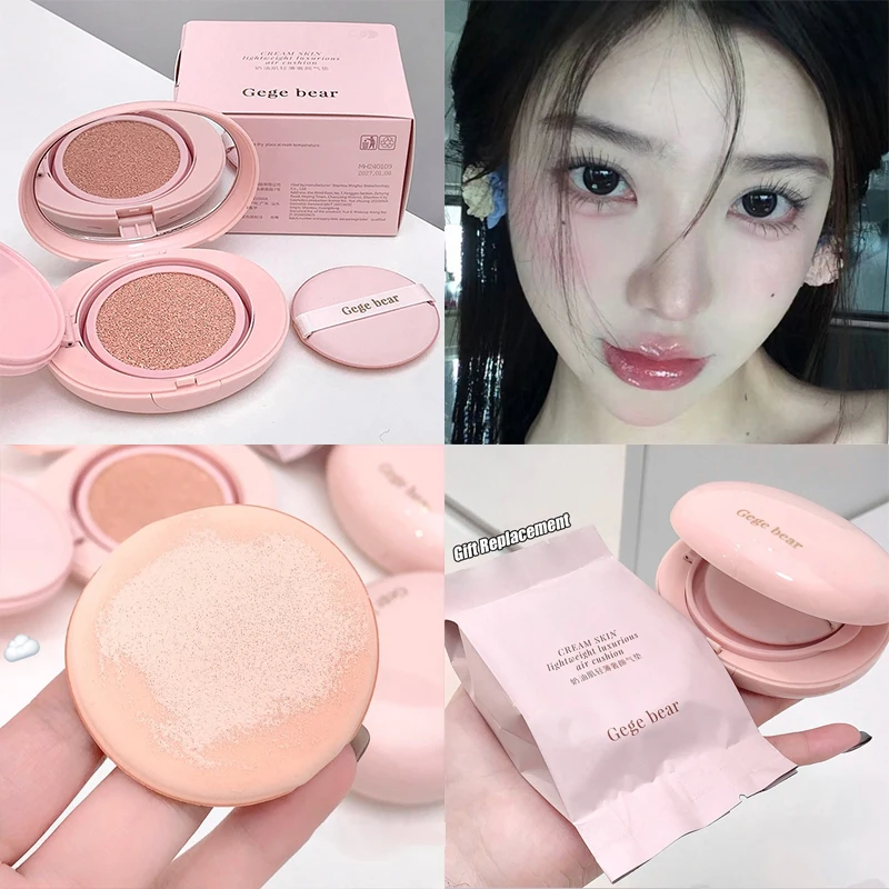 BB Cream Lightweight Air Cushion Foundation Full Coverage Waterproof Long-lasting Concealer 2Colors with Replacement Face Makeup