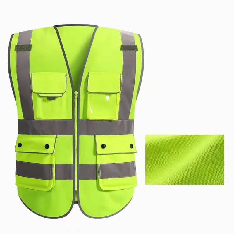 High Visibility Reflective Safety Vest Personalized Multiple Pockets Night Riding And Construction Workers Safety Work Clothes