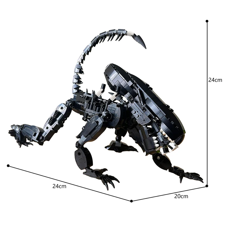 MOC Movie Xenomorph Building Block Kit Outer Space Alien Monsters Brick Assembly Model DIY Adult Kid Birthday Holiday Toy Gift