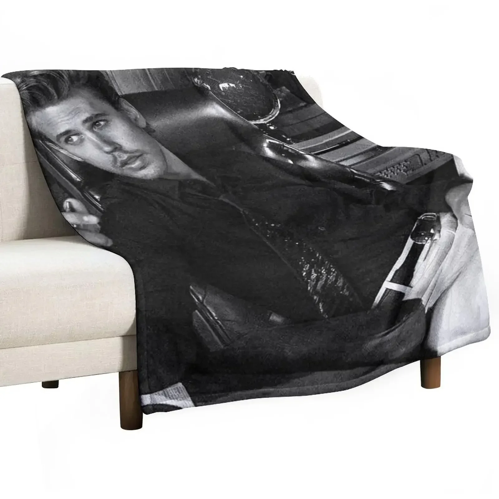 

austin butler black and white Throw Blanket Decorative Sofa christmas decoration Nap Shaggy Blankets