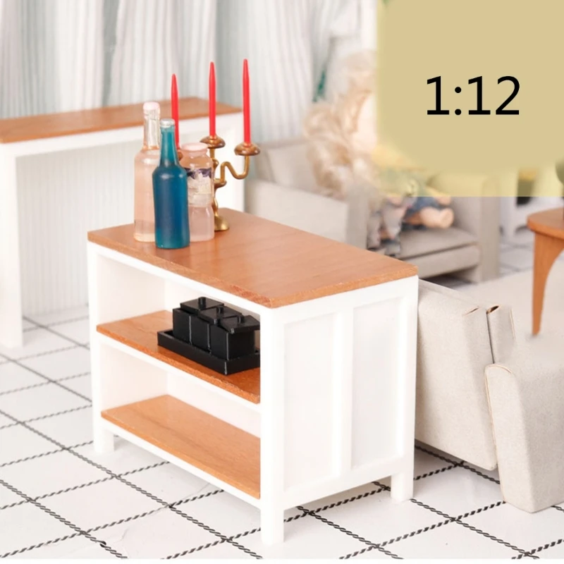 Miniature Doll House Furniture 1:12 Scale Figure, Grains Sideboard Model Figurine for Craft Model Project Scene A2UB