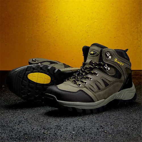 남성용 미끄럼 방지 통기성 하이킹 신발, 산악 신발, 남성용 노란색 운동화, 스포츠 Sapatos Krasofka, 47 사이즈 