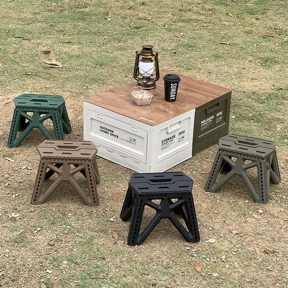 Portable Folding Chair High Load Bearing Durable Foldable Small Stool for Indoor/Outdoor Use, Camping, Hiking, Fishing, BBQ