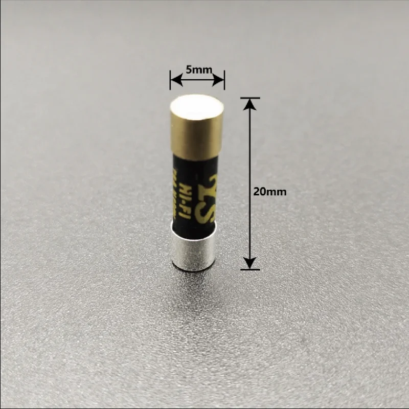 1PCS YS HIFI Fuse Gold Plated Silver Cap Nano CD Audio Amplifier Tube Amp Decoder Fuse 125mA-20A 5x20mm 6x32mm