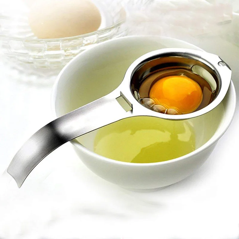 

1pc Stainless Steel Egg White Separator Yolk Divider Hand Baking Cooking Filter Sieve Tools Kitchen Accessories