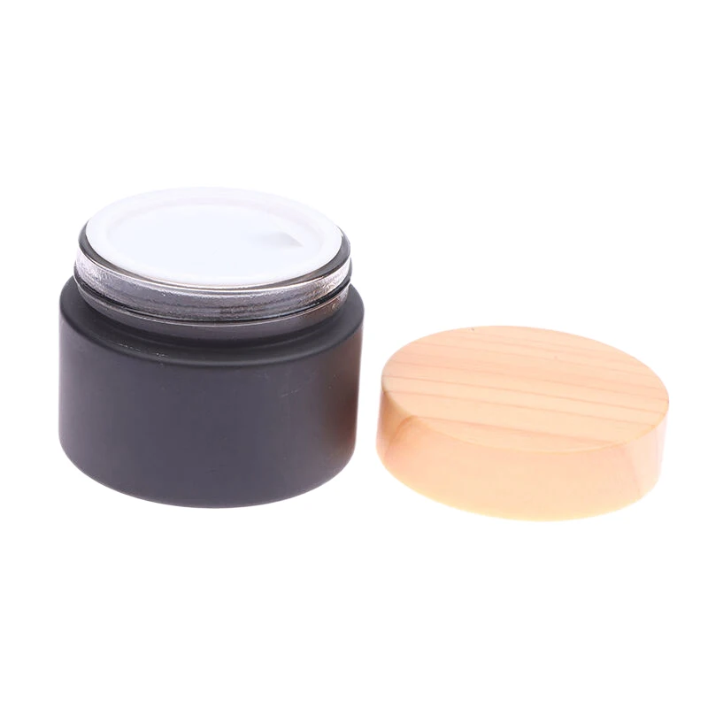 Frascos vacíos de vidrio esmerilado para crema, contenedor de cosméticos con tapa, botella de vidrio de 5-100g, contenedor de maquillaje, frascos de cosméticos de viaje