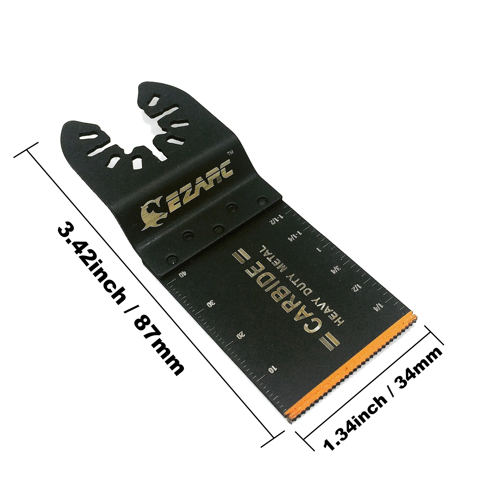 EZARC-hojas de sierra multiherramienta oscilante de dientes de carburo, herramienta múltiple de liberación rápida para Material duro, Metal, corte de clavos, 3 piezas