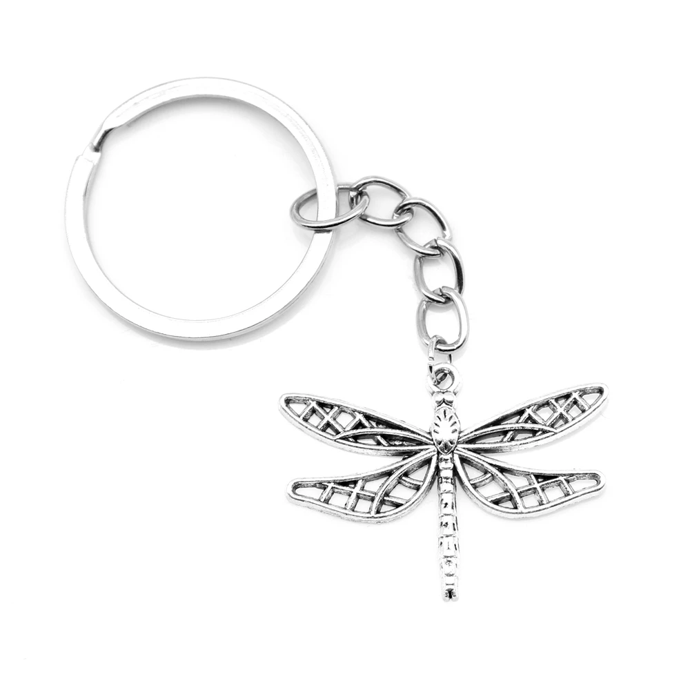 1 Piece 25x35mm Dragonflies Keyring Men Gifts For Children