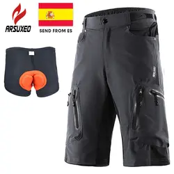 ARSUXEO Summer Men's Cycling Shorts Mountain Bike Downhill Shorts Loose Outdoor Sports Riding Road MTB Bicycle Short Trousers