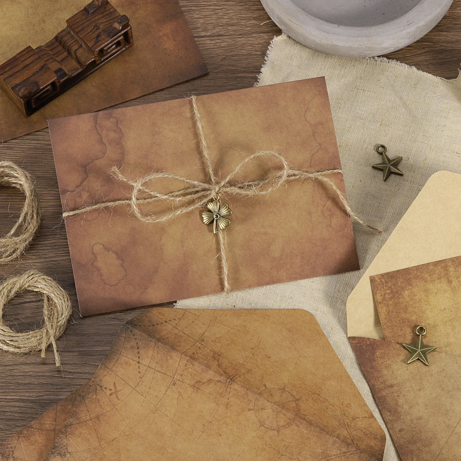 

Handwritten Love Letter Stationery Set Delicate Non-Fading Confession Letter Paper Practical&Romantic Vintage cowhide envelope