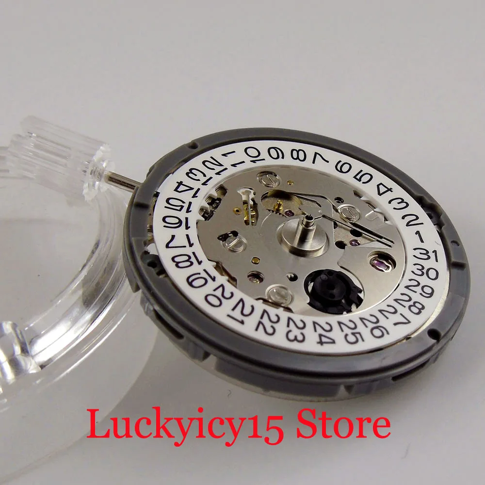 New High Quality 24 Jewels NH35A/NH36A Auomatic Watch Movement At 4 O\'Clock Crown White Date Wheel Stainless Steel