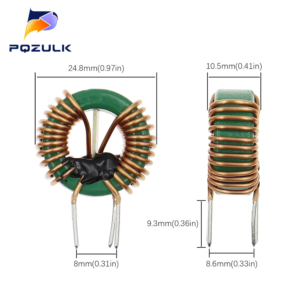 1PCS 22*14*8 2MH 1.0 Line Common Mode Filter inductance Choke Coil Annular Common Mode inductance 10A