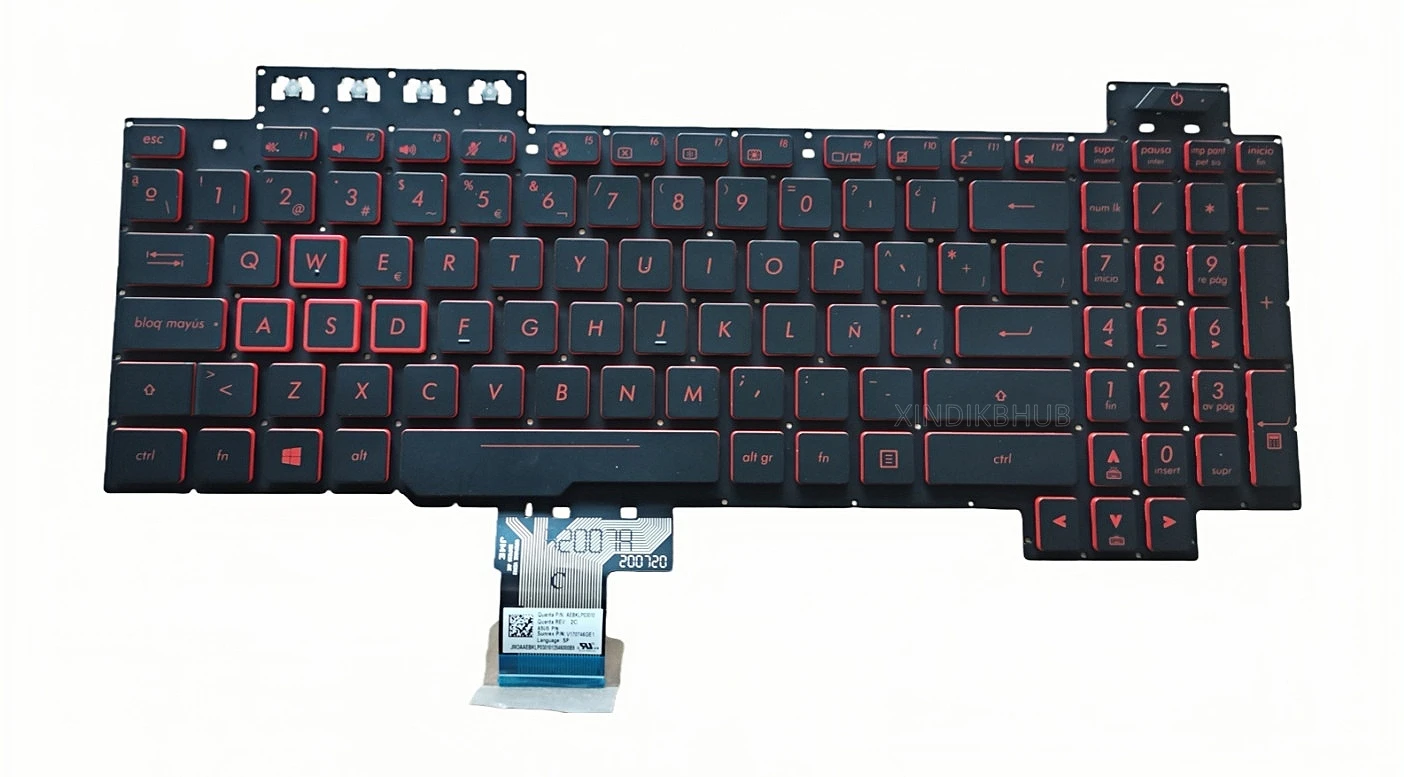 Для Asus FX705 FX504 FX504G FX505 FX505D FX80 FZ80G FX86 FX95 SP Клавиатура красный шрифт без подсветки