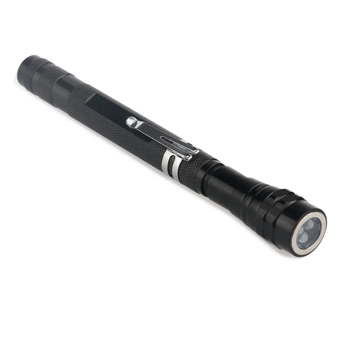 3 LED Black Flexible Magnetic Flashlight Portable Telescopic Torch Strong Magnet Head Retractable Telescopic Flashlight