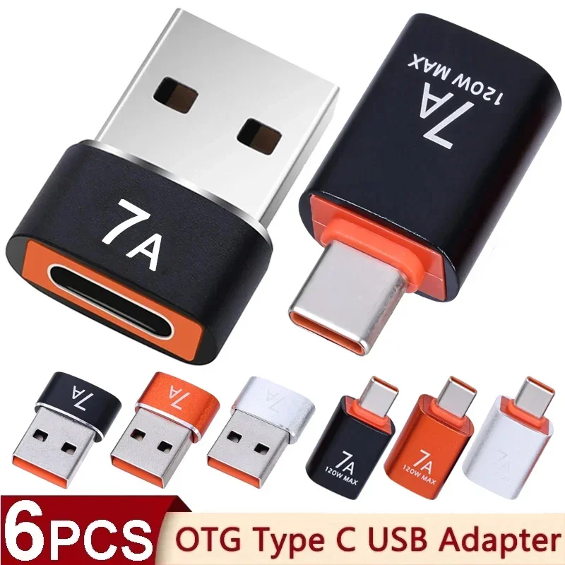 7A USB 3.0 To Type C TypeC OTG Adapter for Samsung Laptop Tablet U Disk Universal USB-C Male To Type-C Female Charger Converter