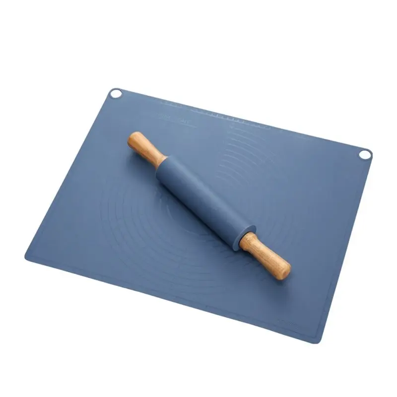 

AEE4-Non-Slip Baking Mat, Silicone Baking Mat, 50 X 40 Cm, Baking Accessories, Non-Stick Silicone Baking Mat With Rolling Pin