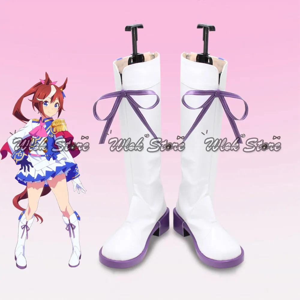 Umamusume Pretty Derby Tokai Teio Cosplay Schoenen Laarzen Kniehoge Aangepaste Anime Game Halloween Party Schoenen Voor Mannen Vrouwen