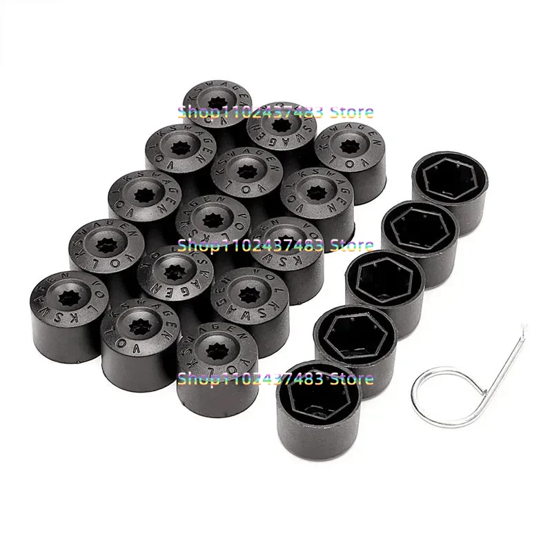 for VW Volkswagen Scirocco Tiguan Jetta Golf MK7 GTI Passat B5 CC Skoda Car Wheel 17mm Hex Lug Nut Bolt Decorations Covers Caps