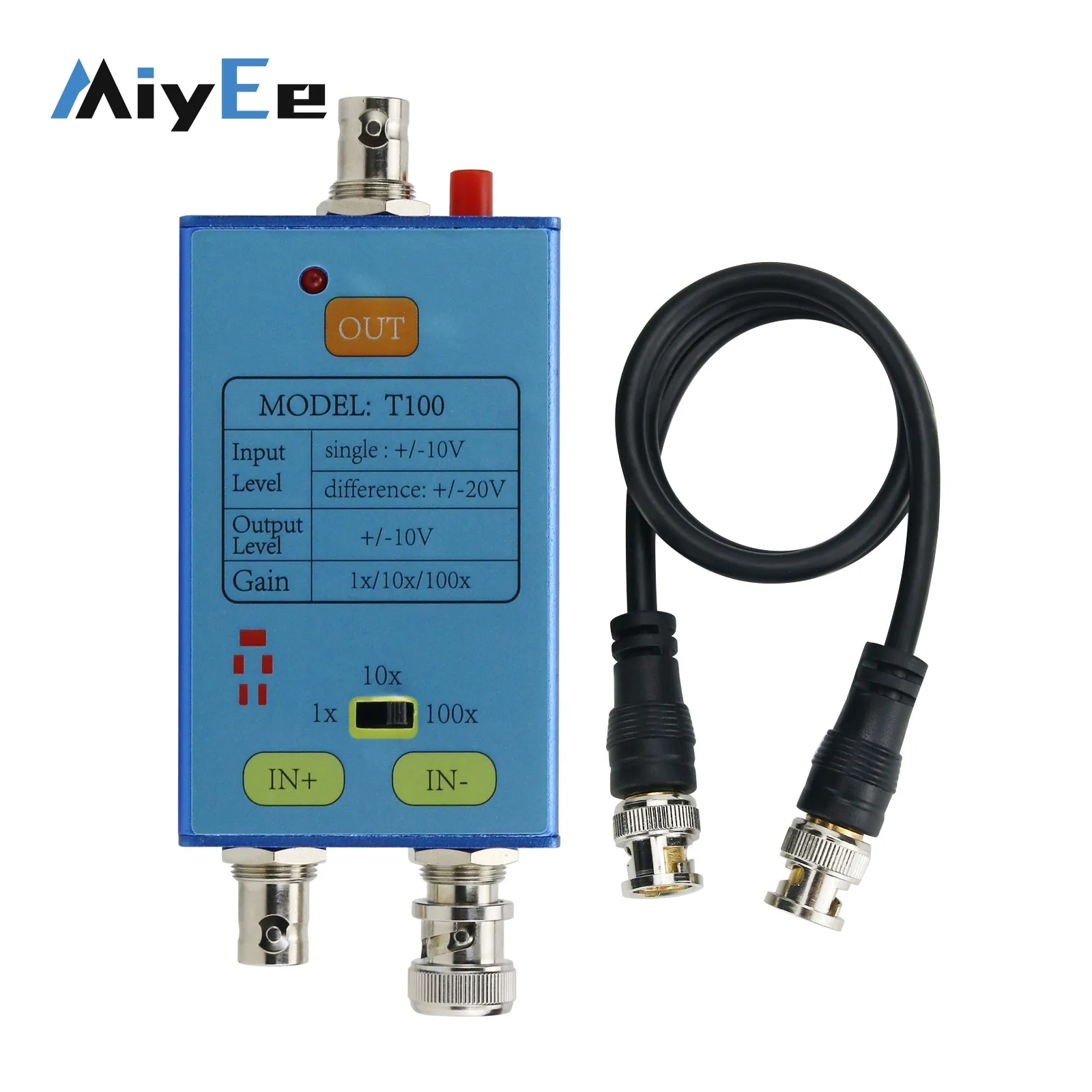 

T100 Differential Probe 1X/10X/100X Oscilloscope Probe 10M Bandwidth to Amplify Weak Signals