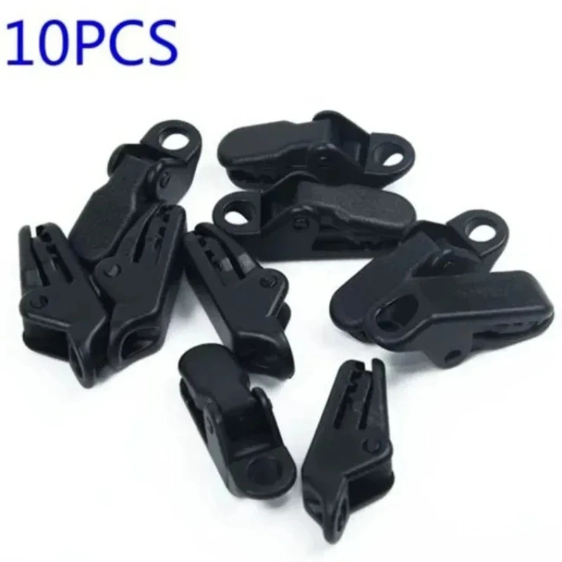 

10pcs Sturdy Tent Clips Outdoor Tarpaulin Clips Anti-wind Fixed Camping Tent Hook Crocodile Clamp Clip for Outdoor Camping