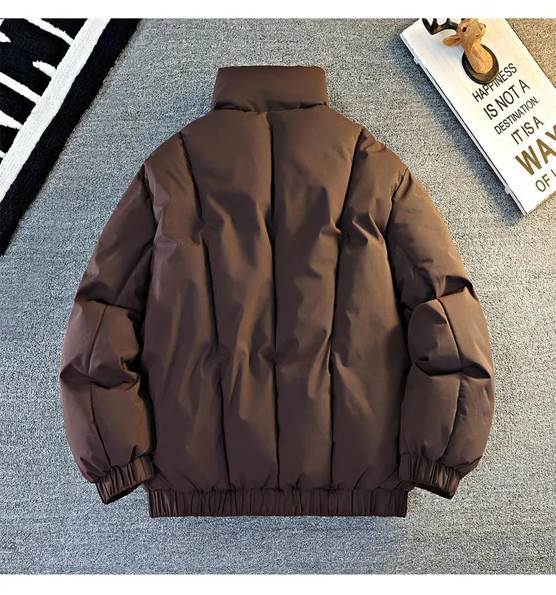 2026 Winter Loose Cotton-padded Jackets for Men Thickened Warm Parkas Male Trend Stand Collar Bread Clothing Coats M806