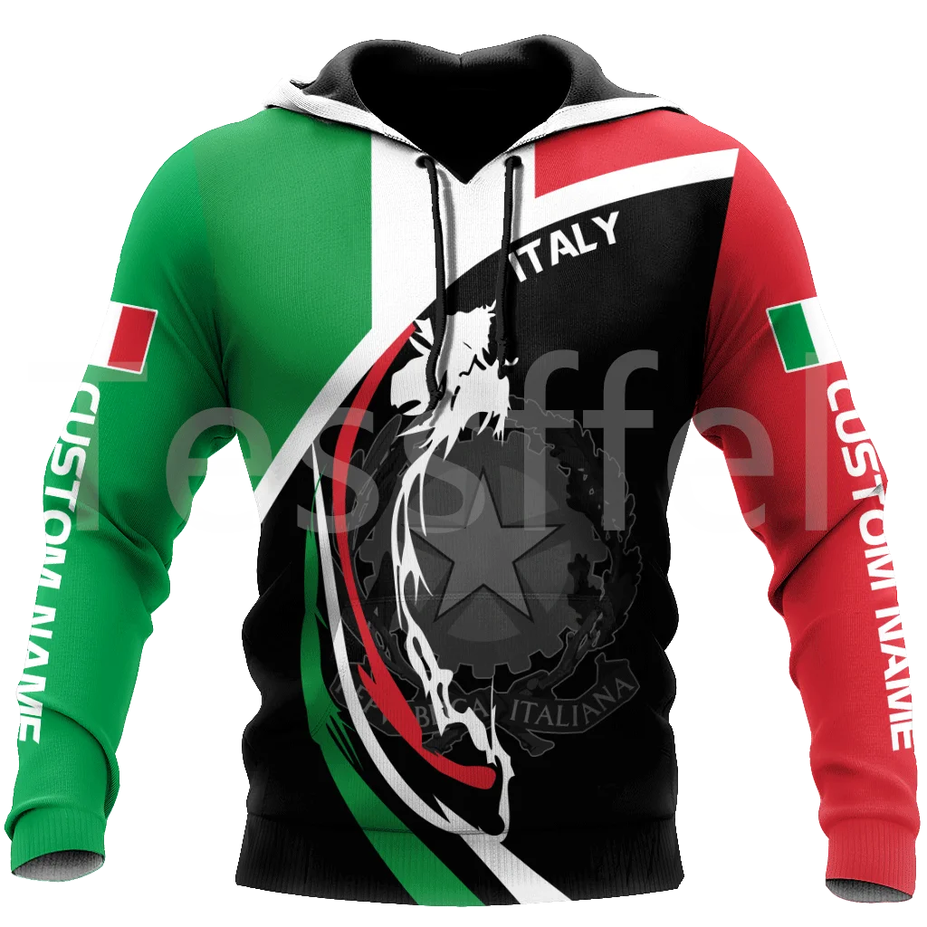 

Tessffel Country Flag Italy Soldier Military Army Cops Tattoo Retro Long Sleeves 3DPrint Men/Women Casual Jacket Funny Hoodies Y