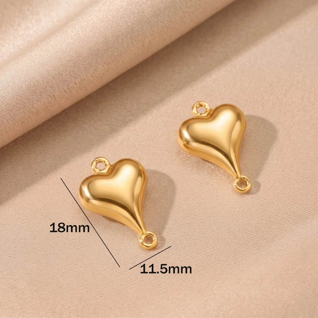 10 Stück Edelstahl Herz-Blumen-Verbinder Anhänger mit Doppelbohrung Sternverbinder für Ohrringe, Halsketten und Armbänder – Detail 7