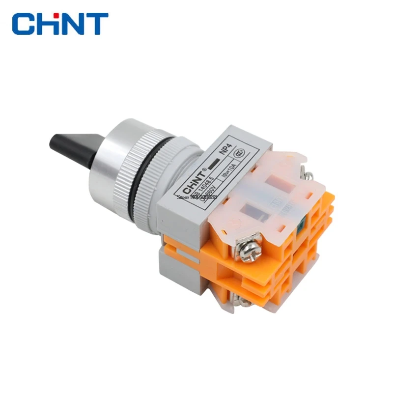 CHNT NP4 22mm Knob Push Button Switch Exchange NP4-11X/21 NP4-20X/31 Latching Switch 3 Positon 2 Postion NP4-11X/31