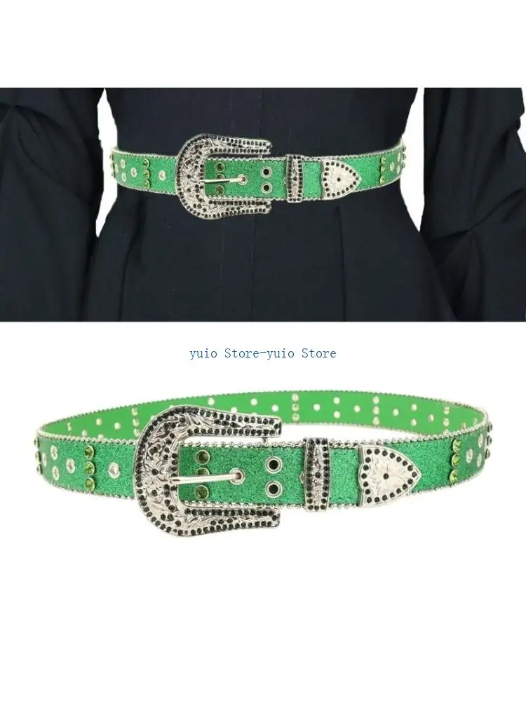 

X7XB Eye-Catching Green Waist Belt with Creative Commute Belt for Adult