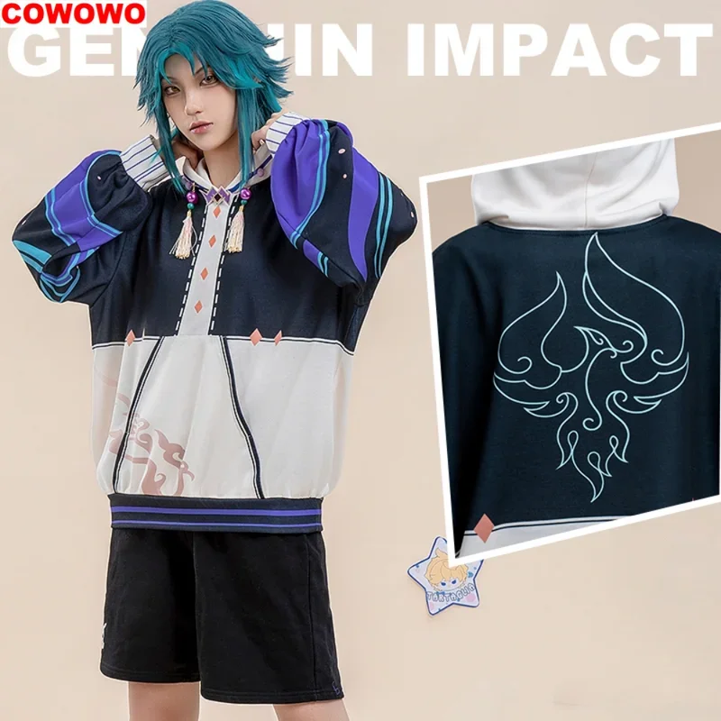 

Genshin Impact Xiao Black Domain Everyday Leisure Sweatshirts Cosplay Costume Cos Game Anime Party Uniform Hallowen Play Role